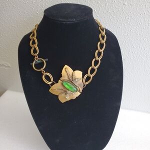 Vintage Arts an Crafts Custom Brass Rare Necklace
